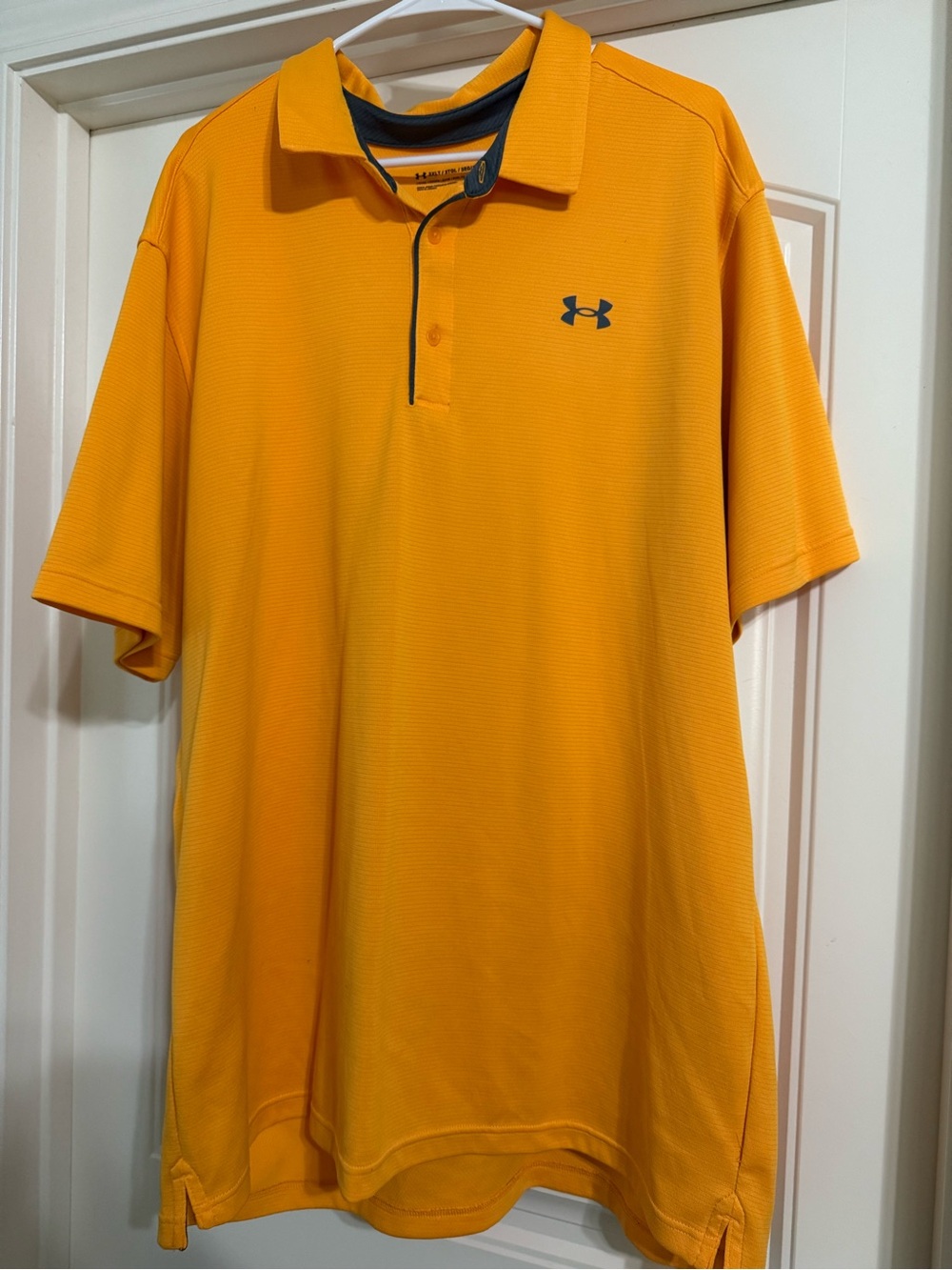 Under Armour Men’s Gold Performance Polo with Black Logo Trim